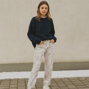 Urban Outfitters SZ 24 BDG High-Rise Baggy Jean Marble Print NWT